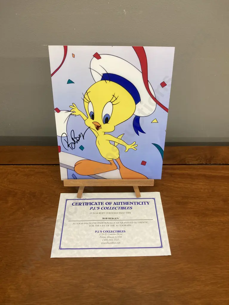 Bob Bergen "Tweety Bird" Signed Photo With Authentication. 25 x 20cm Image 1++